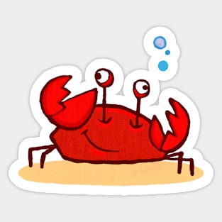 crab watercolor sea Sticker